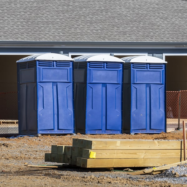 what is the expected delivery and pickup timeframe for the portable toilets in Valparaiso